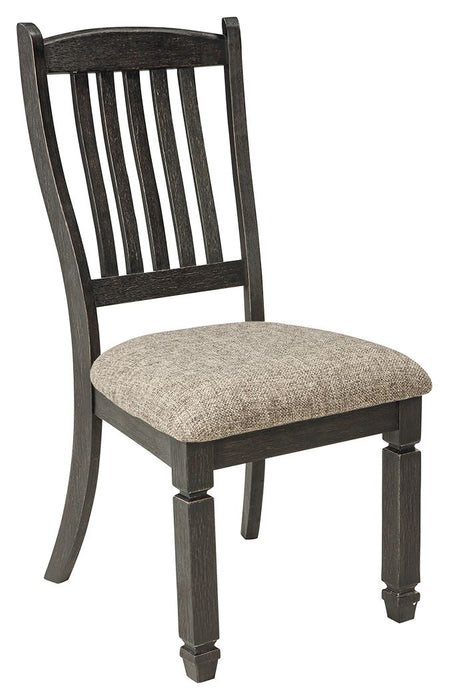 Tyler Creek - Black / Grayish Brown - Dining UPH Side Chair (Set of 2) - Slatback
