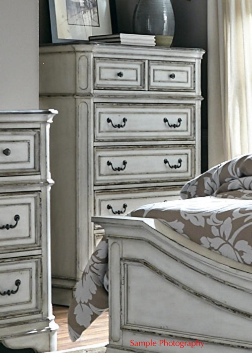 Liberty Magnolia Manor Five Drawer Chest in Antique White