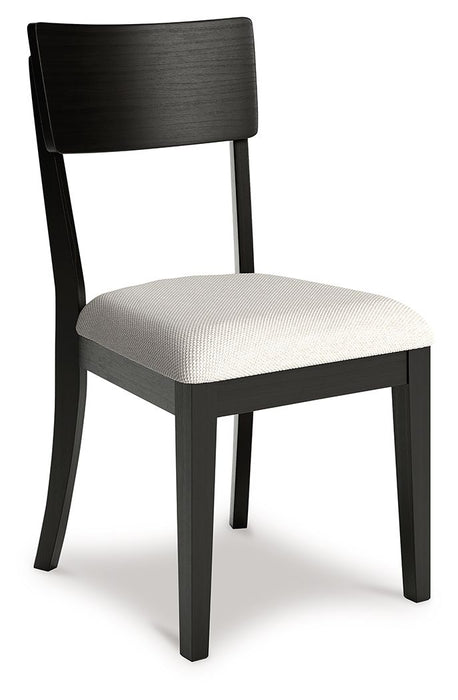 Portdown - Dining Upholstered Side Chair (Set of 2) - Black