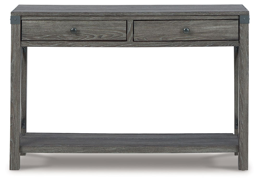 Freedan - Console Sofa Table - Grayish Brown