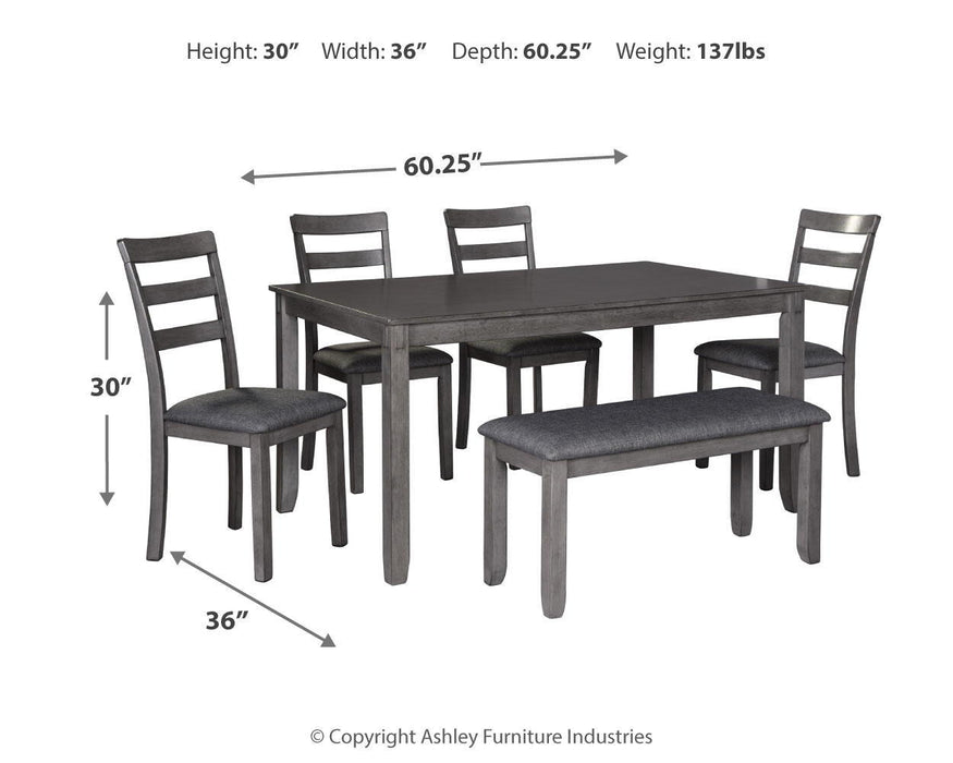 Bridson - RECT DRM Table Set (Set of 6) - Gray