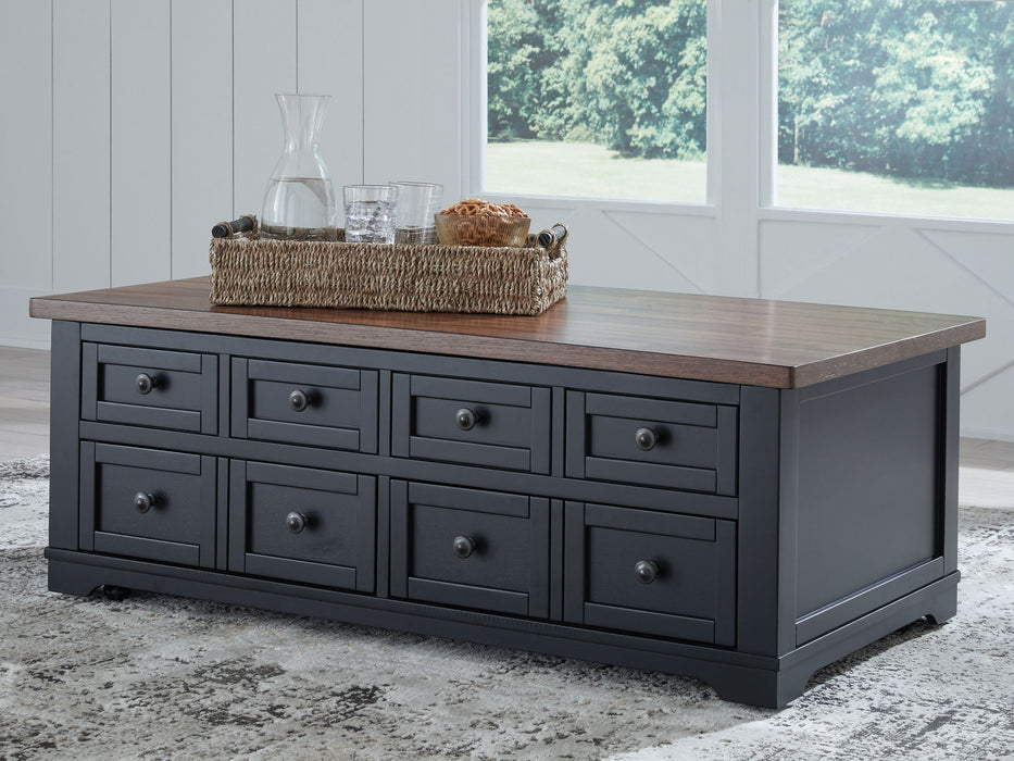 Wildenauer - Brown / Black - Lift Top Cocktail Table