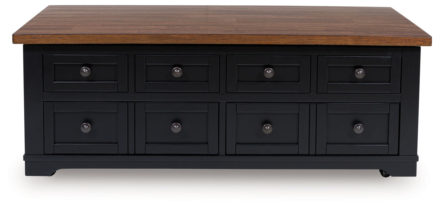 Wildenauer - Brown / Black - Lift Top Cocktail Table