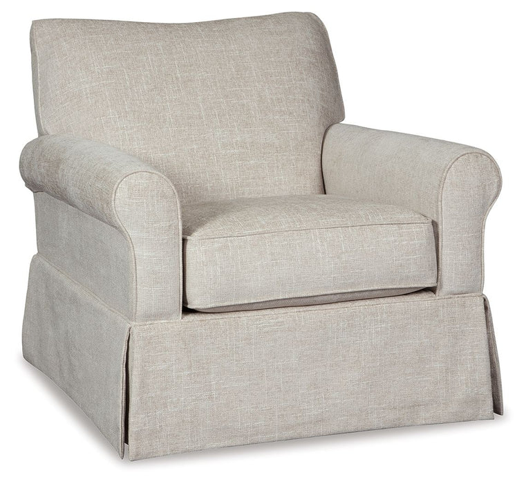 Searcy - Swivel Glider Accent Chair - Quartz