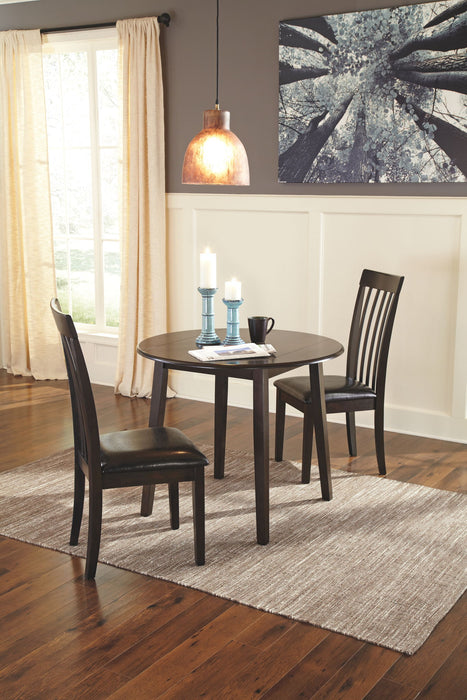 Hammis - Round DRM Drop Leaf Table - Dark Brown