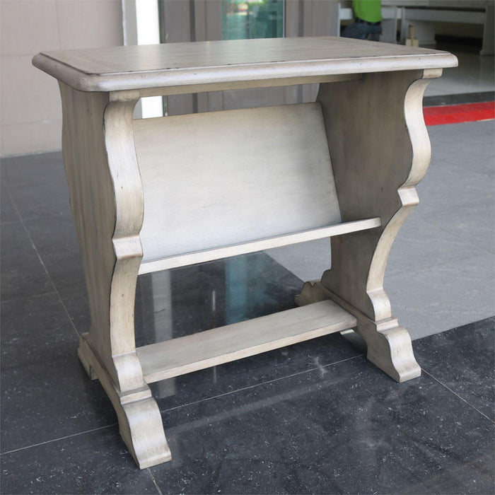 Liberty Abbey Road Library Chair Side Table in Porcelain White image